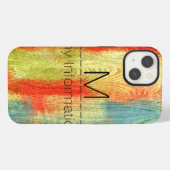 Houtnerf Monogram iPhone Hoesje (Achterkant horizontaal)