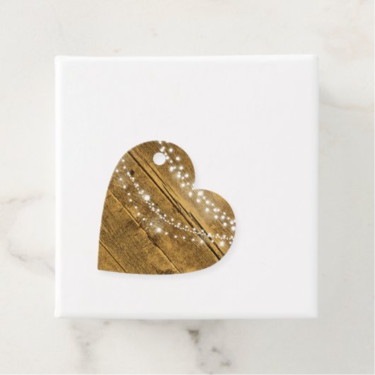 Houtnerf & Sprookjeslichtjes Landelijke Bruiloft Bedankjes Labels (In situ)