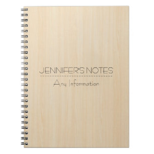 Houtnerf Textuur Monogram Notitieboek