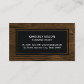 houtnerf | Zwarte Lijsten banner Visitekaartje (Achterkant)