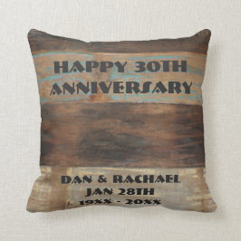 Houtpaneel 30e Jubileum Kussen