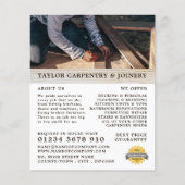 Houtpanelen, timmerhout, timmerhout, Adverteren ho Flyer (Voorkant)