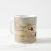 Houtpik Jacht met Engelse Setter in bos, Ar Koffiemok (Voorkant links)