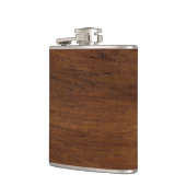 Houtplaat van textiel heupfles (Links)