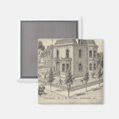 Houtresidenties lithografie magneet (Voorkant / Achterkant)
