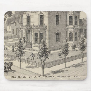 Houtresidenties lithografie muismat