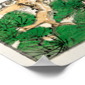   houtsblokkunst van Storm and Pine Tree Poster (Hoek)