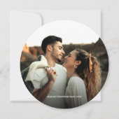 Houtschors Rustic Wedding Sparen de datumfoto Kaart (Achterkant)