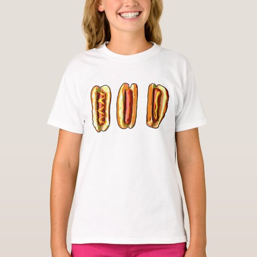 Houtshirt voor hotdog t-shirt (Voorkant)