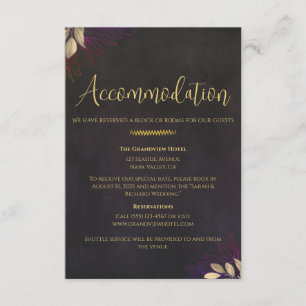 Houtskool Black Velvet Wedding Weekend Details Informatiekaartje