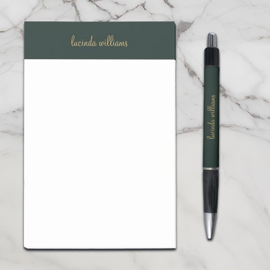  houtskool & chique gouden script monogram post-it® notes