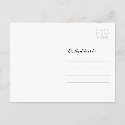 Houtskool en goud | Fotocollage De datum opslaan Aankondigingskaart (Achterkant)