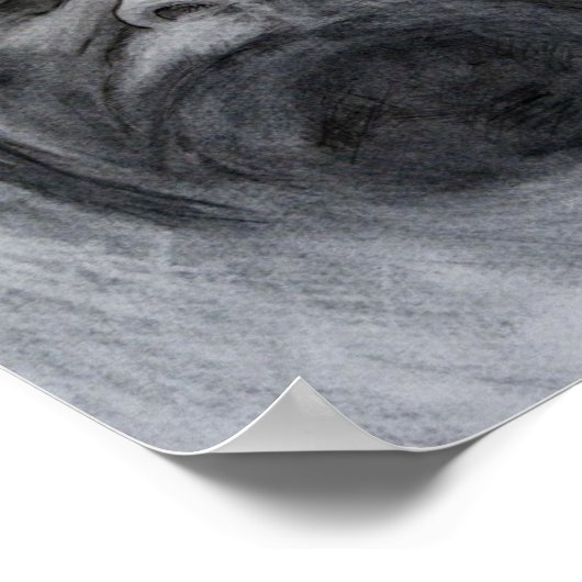 houtskool en potlood op papier poster (Hoek)