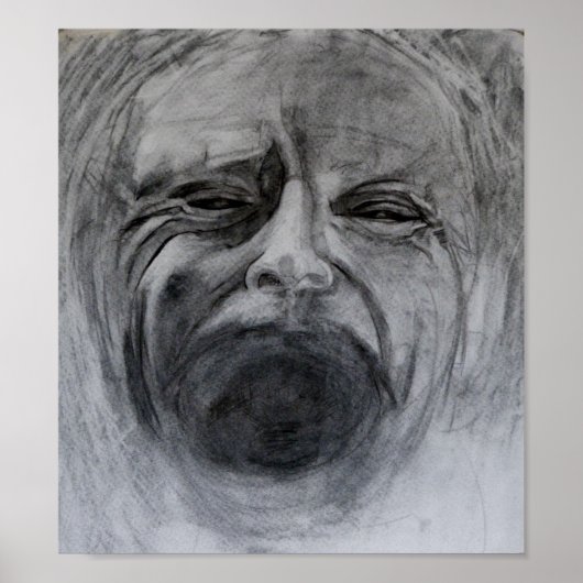 houtskool en potlood op papier poster (Voorkant)