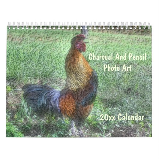 Houtskool- en potloodfotokunst kalender (Hoes)