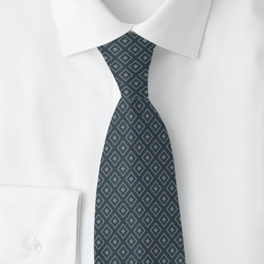 Houtskool Gekerfde Diamant Stropdas