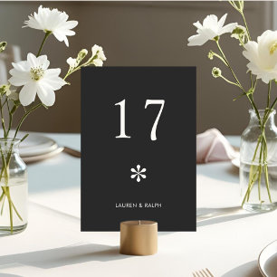 Houtskool grijs Chic Minimal Typography Wedding Kaart