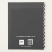 Houtskool grijs foto collage afspraken 2026 planner (Achterkant)