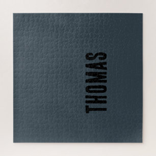 Houtskool Grijs Gepersonaliseerde Minimalistische Legpuzzel