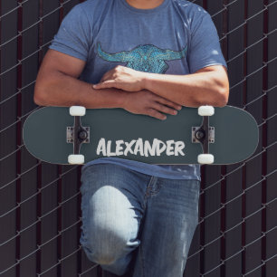 Houtskool Grijs Moderne Naam Klassiek Trendy Skateboard
