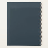 Houtskool grijs naam monogram 2026 planner (Achterkant)
