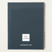Houtskool grijs naamscript bedrijf logo 2026 planner (Achterkant)
