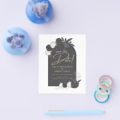 Houtskool Grijs Roze Rozen Trouw SAVE THE DATE Flyer (Enkel)