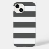 Houtskool Grijze Brede Streep Case-Mate iPhone Case (Achterkant)