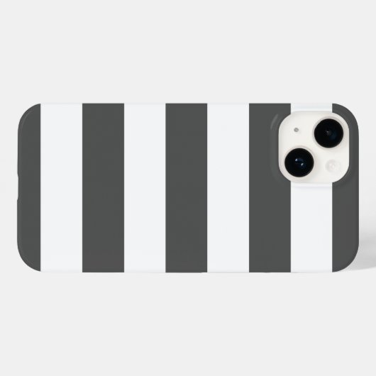 Houtskool Grijze Brede Streep Case-Mate iPhone Case (Achterkant (horizontaal))