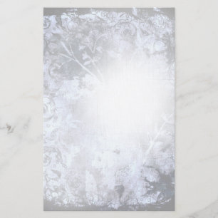 Houtskool Grunge Abstract Bloemen Briefpapier