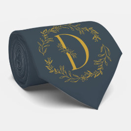 Houtskool Kleur Monogrammed Groomsmen Stropdas