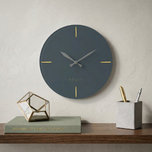 Houtskool Minimalistische Architectuur - Modern Grote Klok