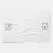 houtskool | Monogram  Lijst Theedoek (Horizontaal)