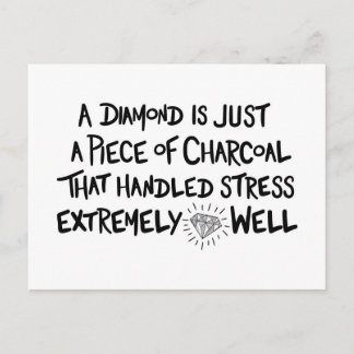 houtskool naar Diamond Briefkaart