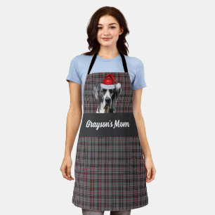 Houtskool Plaid en Great Dane Dog Kerstmis Schort