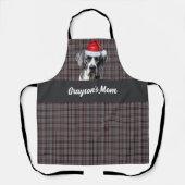 Houtskool Plaid en Great Dane Dog Kerstmis Schort (Voorkant)