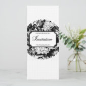 Houtskool Roos Wedding Suite-Invitation Kaart (Staand voorkant)