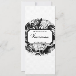 Houtskool Roos Wedding Suite-Invitation Kaart