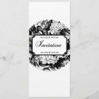 Houtskool Roos Wedding Suite-Invitation Kaart