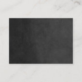 Houtskool String Lights Bruiloft invoegen Kaart (Achterkant)