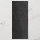 Houtskool String Lights Bruiloft Menu Kaart (Achterkant)