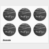 Houtskool String Lights Dank u Sticker (Vel)