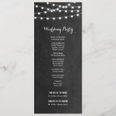 Houtskool String Lights Trouwprogramma Programma (Achterkant)