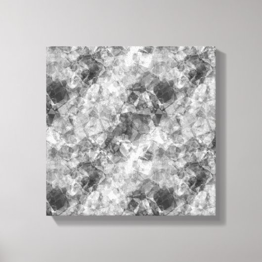 Houtskool Verkreukelde Textuur Canvas Afdruk (Voorkant)