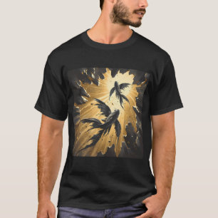 Houtskool Vliegende Vis, Ai Gegenereerde Kunst T-shirt