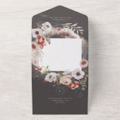  houtskool zwart en roze houtvrij all in one uitnodiging (Buitenkant)