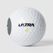 Houtskoolgrijs Initiaal Monogram Golfballen (Logo)