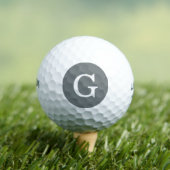 Houtskoolgrijs Initiaal Monogram Golfballen (Insitu Shirt)