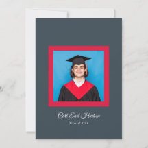 Houtskoolgrijs karmozijnwit eindexamenfoto