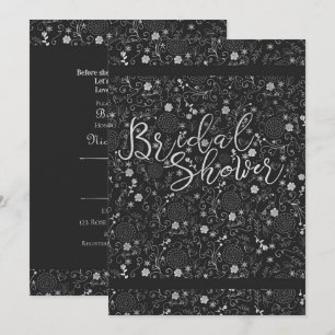 Houtskoolgrijs & zilvergrijs Elegant Vrijgezellenf Kaart